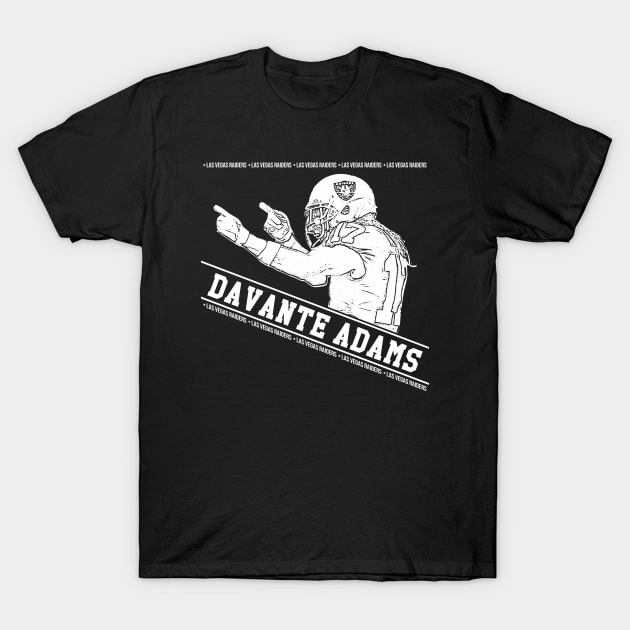 Davante adams || Las vegas raiders || White Retro T-Shirt by Aloenalone